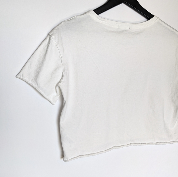 Wild Fable Small White Raw Hem Boxy Crop Top -NWOT - Picture 3 of 7